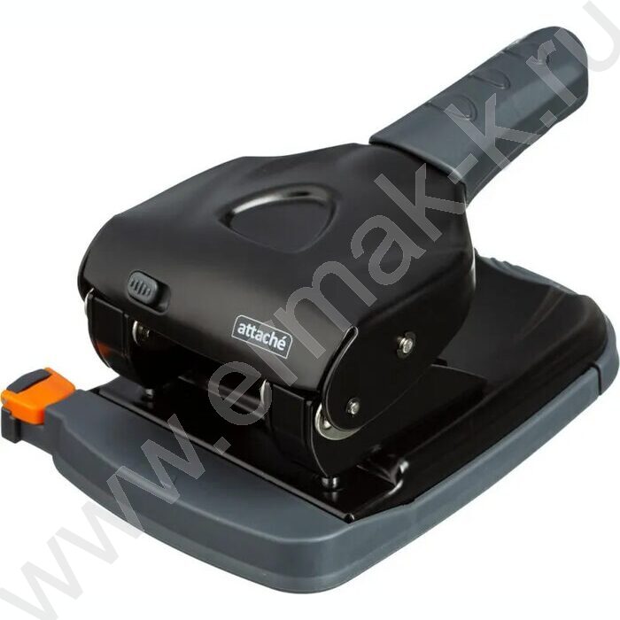 Дырокол 65л метал /линейка/ черный | Фото 1