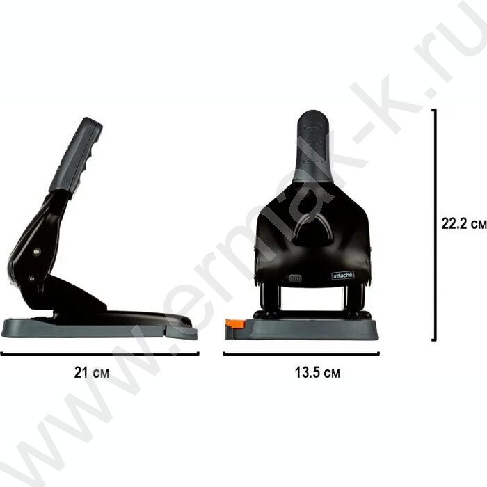 Дырокол 65л метал /линейка/ черный | Фото 7