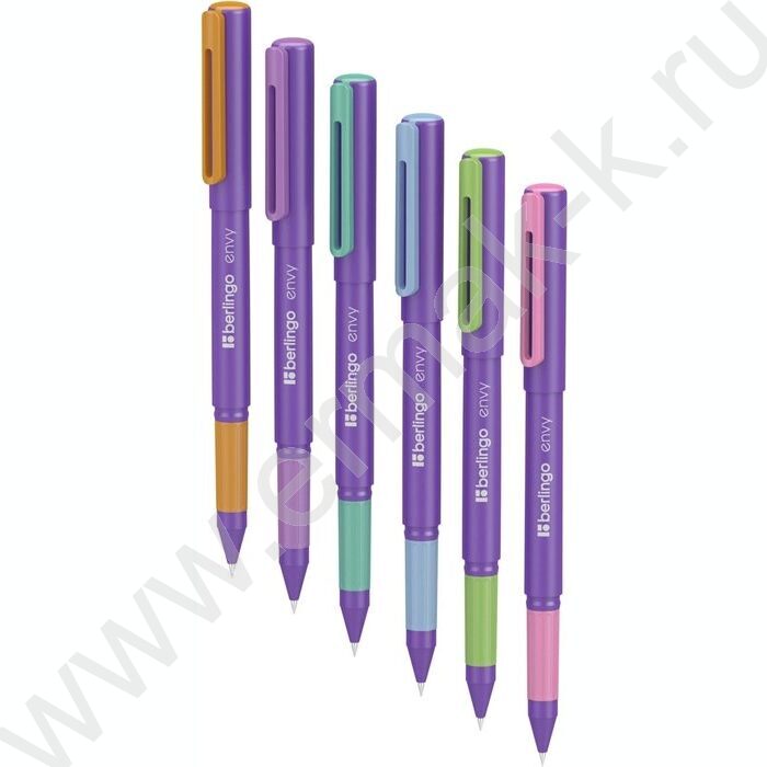 Ручка шар "Envy" 0,7мм синяя /резин. грип /игольчатый стержень /корпус ассорти | Фото 1