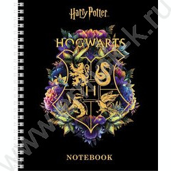 Тетрадь  96л клетка/спираль/тв.обл. "Гарри Поттер" | Фото 1