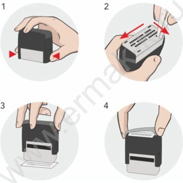 Штамп самонаборный автомат  5-ти строчный рус 47*18мм,пластик (аналог 4912/DB,4913/DB) | Фото 6