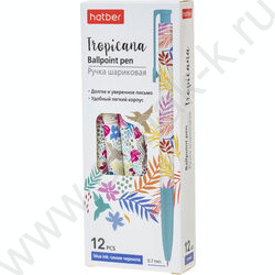 Ручка шар 0,7мм синяя Tropicana /ассорти /картон. коробка | Фото 3