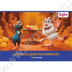 Альбом д/рисования 30л "Буба" ассорти | Фото 5