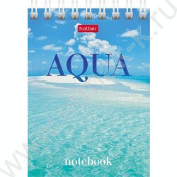 Блокнот  60л А7 спираль "AQUA" | Фото 1