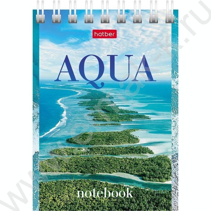 Блокнот  60л А7 спираль "AQUA" | Фото 4