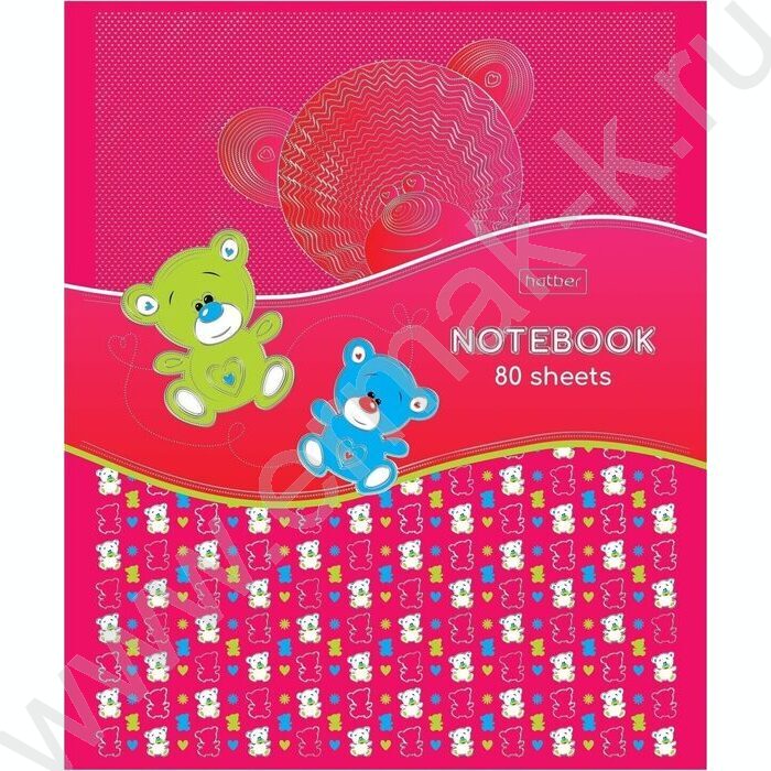 Тетрадь  80л клетка "Яркая фантазия" /мат. ламин.3D фольга/ ассорти | Фото 2