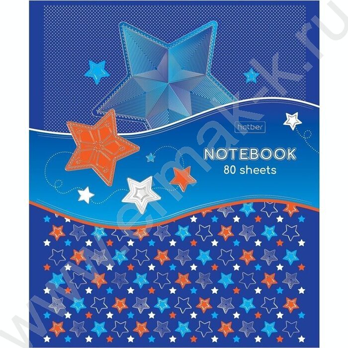 Тетрадь  80л клетка "Яркая фантазия" /мат. ламин.3D фольга/ ассорти | Фото 3