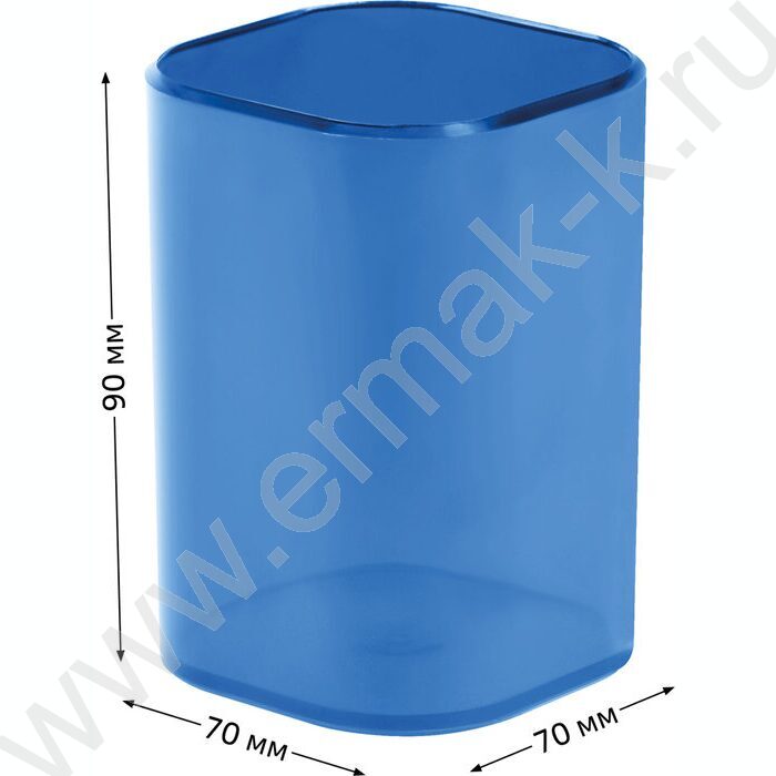 Стакан офисный квадратный "Фаворит" /тонированный синий | Фото 3