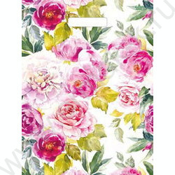 Пакет вырубной 40*31см/30мкм Акварельные пионы | Фото 1