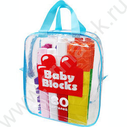 Конструктор пластиковый Baby Blocks 80 дет (сумка) | Фото 1