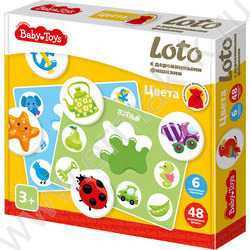 Лото с деревянными фишками Baby Toys "Цвета" | Фото 1