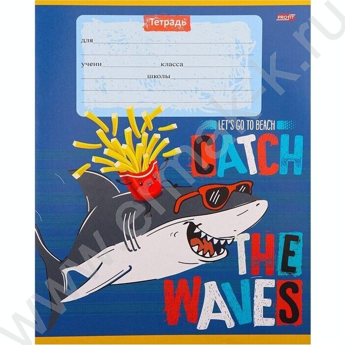 Тетрадь  12л клетка "Акула-Сёрфер" 5видов | Фото 5