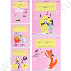 Тетрадь  12л клетка "Микс для девочек" 5видов | Фото 1