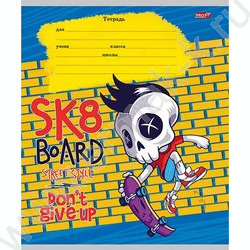 Тетрадь  12л линейка косая дополнительная "Активные скелетоны" 5видов | Фото 2