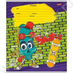 Тетрадь  12л линейка косая дополнительная "Активные скелетоны" 5видов | Фото 3