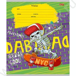 Тетрадь  12л линейка косая дополнительная "Активные скелетоны" 5видов | Фото 4