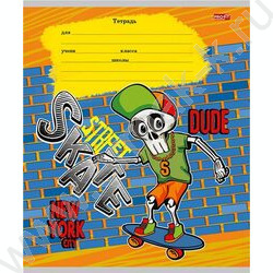 Тетрадь  12л линейка косая дополнительная "Активные скелетоны" 5видов | Фото 5