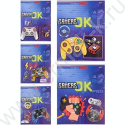 Тетрадь  12л линейка косая дополнительная "Хардкорный геймер-1" 5видов | Фото 1