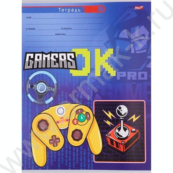 Тетрадь  12л линейка косая дополнительная "Хардкорный геймер-1" 5видов | Фото 2