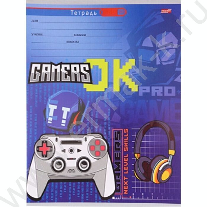 Тетрадь  12л линейка косая дополнительная "Хардкорный геймер-1" 5видов | Фото 5