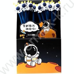 Ручка гелевая синяя 0,5мм  Space-2/игла,цв.пластик корпус,смен.стержень | Фото 2