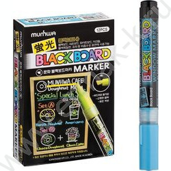 Маркер-жидкий мел /голубой/ 3мм круг "Black Board Marker" /водная основа | Фото 2