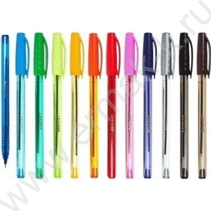Ручка шар /набор 12шт/12цв "Triolino Translucent" 0,7мм /трехгранный корпус, блистер | Фото 2