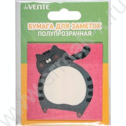 Бумага д/записей  74*74мм /30л, 42г/м², "Funny animals" /прозрачная, ассорти диз-в, с липким кра | Фото 2