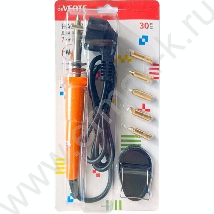 Электроприбор для выжигания по дереву "Pyrograph" /мощность 30Вт, 7 предметов для работы | Фото 2