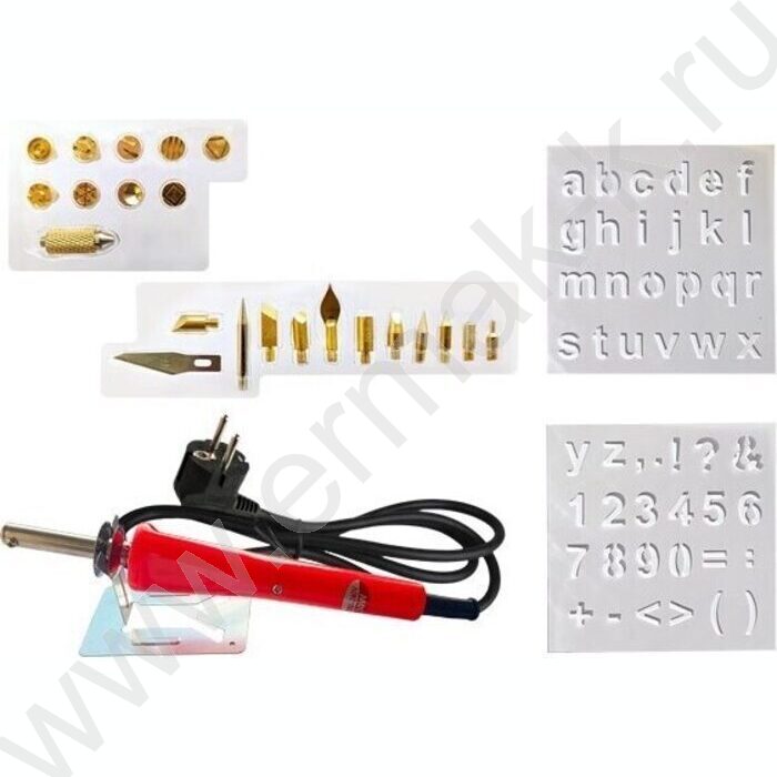 Электроприбор для выжигания по дереву "Pyrograph" /мощность 30Вт, 26 предметов для работы | Фото 1