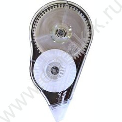 Корректирующая лента 5мм*40м  прозрачный корпус с черным, фронт. аппликатор, блистер | Фото 1