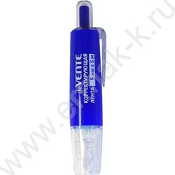 Корректирующая лента автомат. 5мм*5м полупрозр. с синим корпус , фронт. аппл. /+картиридж 5мм*5м | Фото 1