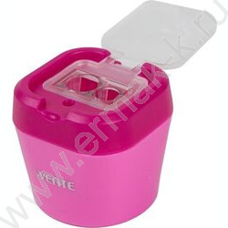 Точилка 2отв. пластик/с контейнером/ School /45*48мм, ассорти | Фото 3