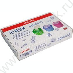 Точилка 2отв. пластик/с контейнером/ School /45*48мм, ассорти | Фото 4