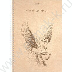 Тетрадь  80л А4 клетка/спираль "Золотой пегас" /мат.ламин. 3D фольга/ ассорти | Фото 1