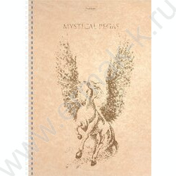 Тетрадь  80л А4 клетка/спираль "Золотой пегас" /мат.ламин. 3D фольга/ ассорти | Фото 2