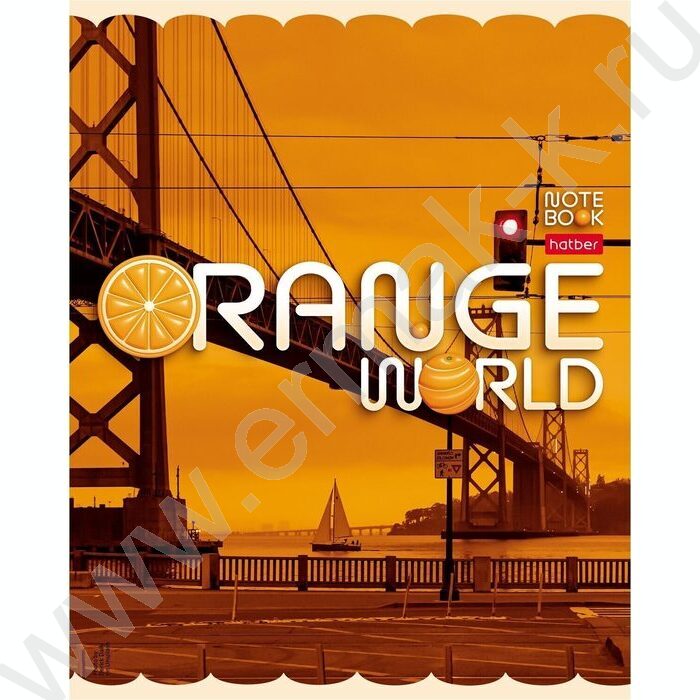 Тетрадь  96л клетка "Оранжевый мир" /мат.лам. / ассорти | Фото 1