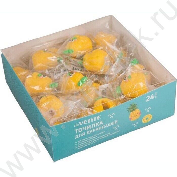 Точилка 1отв. пластик Pineapple, 31*33*40мм, с покрытием Soft Touch | Фото 3