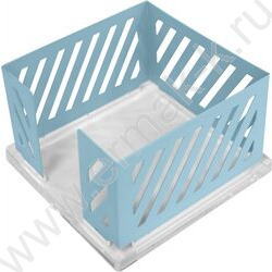 Подставка д/блок-кубиков металлическая Pastel /пастельно-голубая, 10*10*6,3см | Фото 1