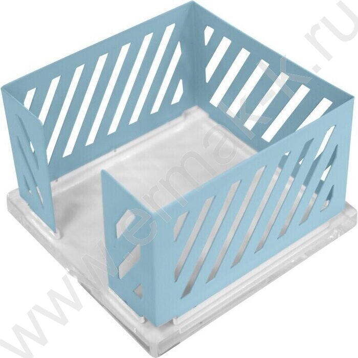 Подставка д/блок-кубиков металлическая Pastel /пастельно-голубая, 10*10*6,3см | Фото 1