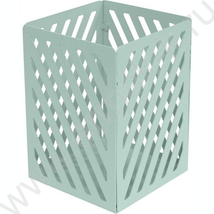 Подставка д/каранд. и ручек 7,2*7,2*10см квадратная, металлическая, пастельно-мятная "Pastel" | Фото 1