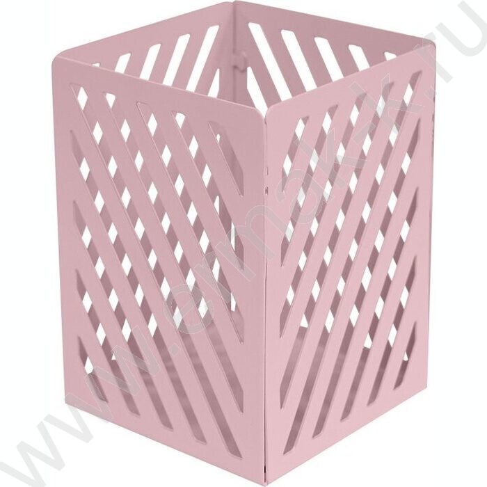 Подставка д/каранд. и ручек 7,2*7,2*10см квадратная, металлическая, пастельно-розовая "Pastel" | Фото 1