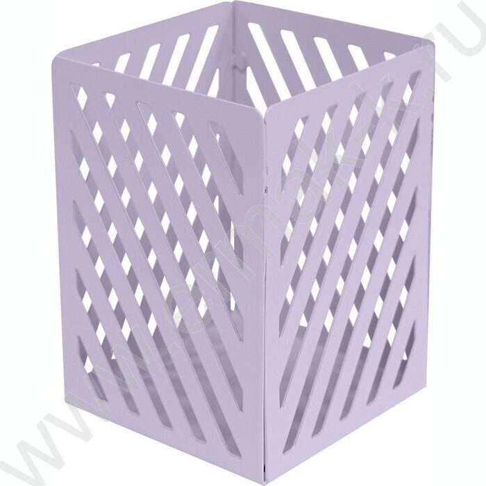 Подставка д/каранд. и ручек 7,2*7,2*10см квадратная, металлическая, пастельно-сиреневая "Pastel" | Фото 1