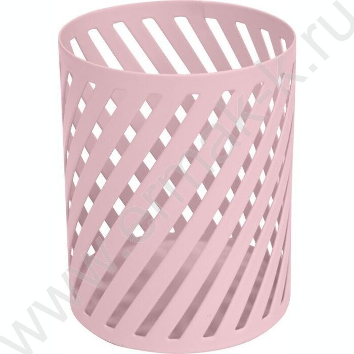Подставка д/каранд. и ручек 8*10см круглая, металлическая, пастельно-розовая "Pastel" | Фото 1