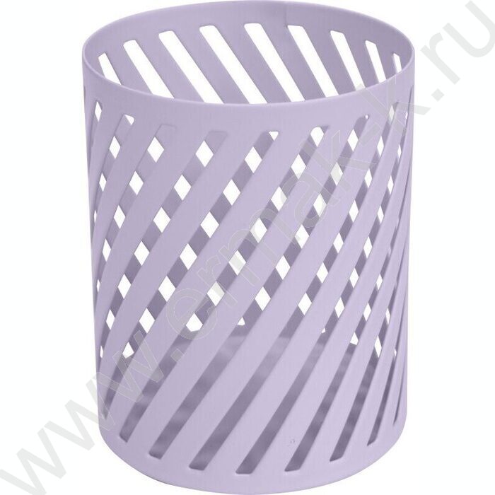 Подставка д/каранд. и ручек 8*10см круглая, металлическая, пастельно-сиреневая "Pastel" | Фото 1