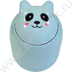 Контейнер д/бумаг настольный 18*13см "Kitties" с крышкой, овальной формы /голубой | Фото 1