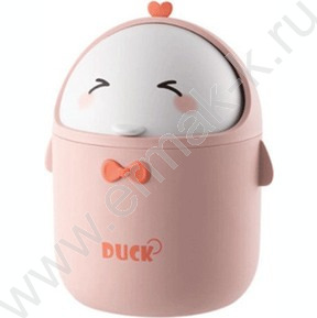 Контейнер д/бумаг настольный 18*13см "Kawaii" с крышкой, овальной формы /розовый