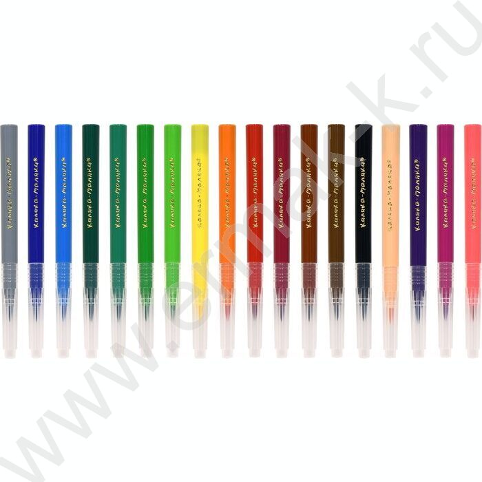 Фломастеры  18цв  Каляка-Маляка /кисточки /легкосмываемые /корпус круглый /блистер | Фото 2