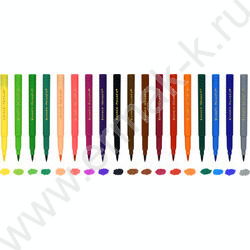 Фломастеры  18цв  Каляка-Маляка /кисточки /легкосмываемые /корпус круглый /блистер | Фото 3