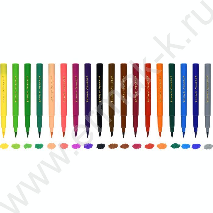 Фломастеры  18цв  Каляка-Маляка /кисточки /легкосмываемые /корпус круглый /блистер | Фото 3